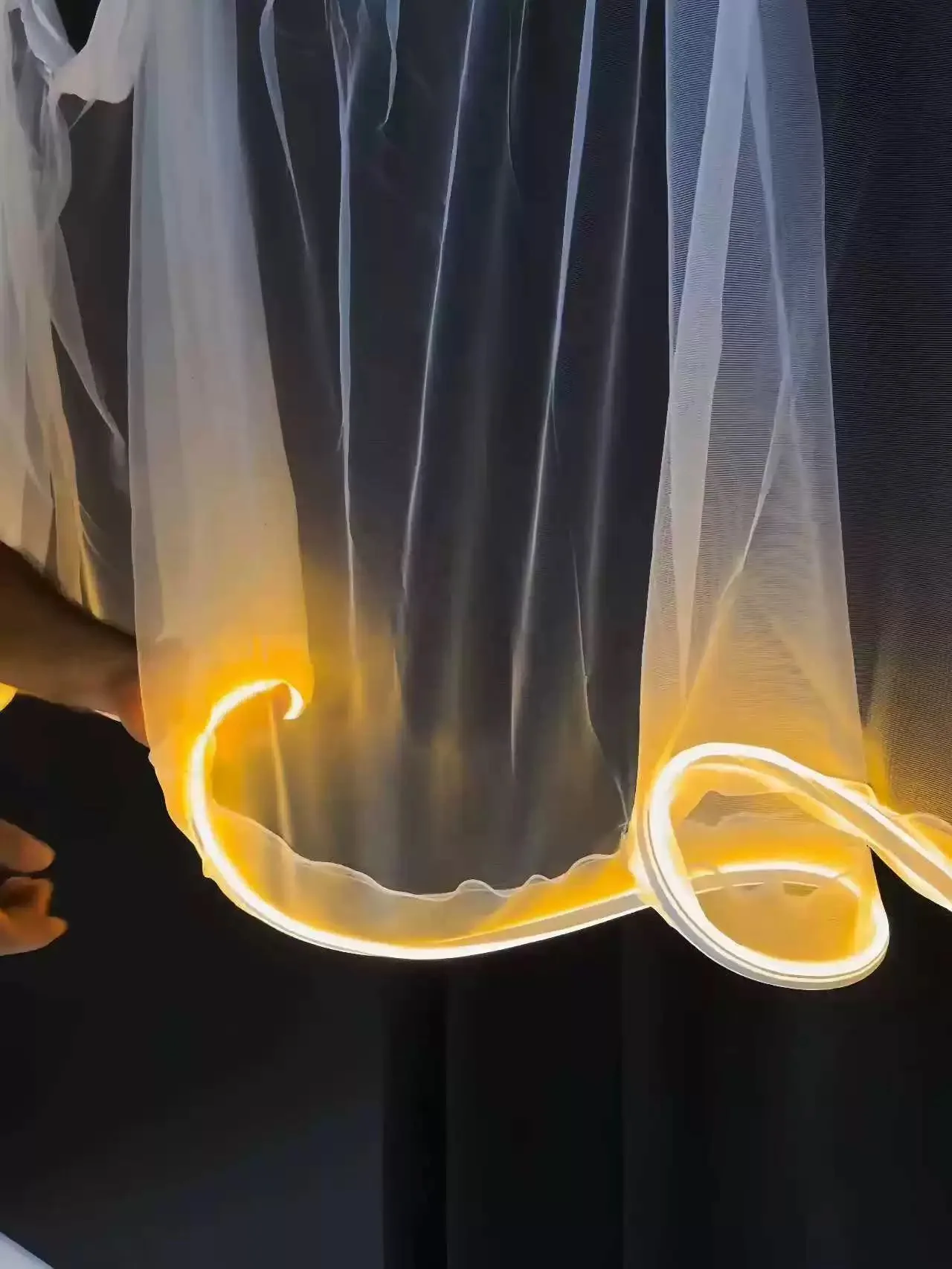 

Wedding Ceiling Drapes Sheer Gauze Curtain Strips for Wedding Stage Party Outdoor Beach Camping Restaurant Event Decoration 40M