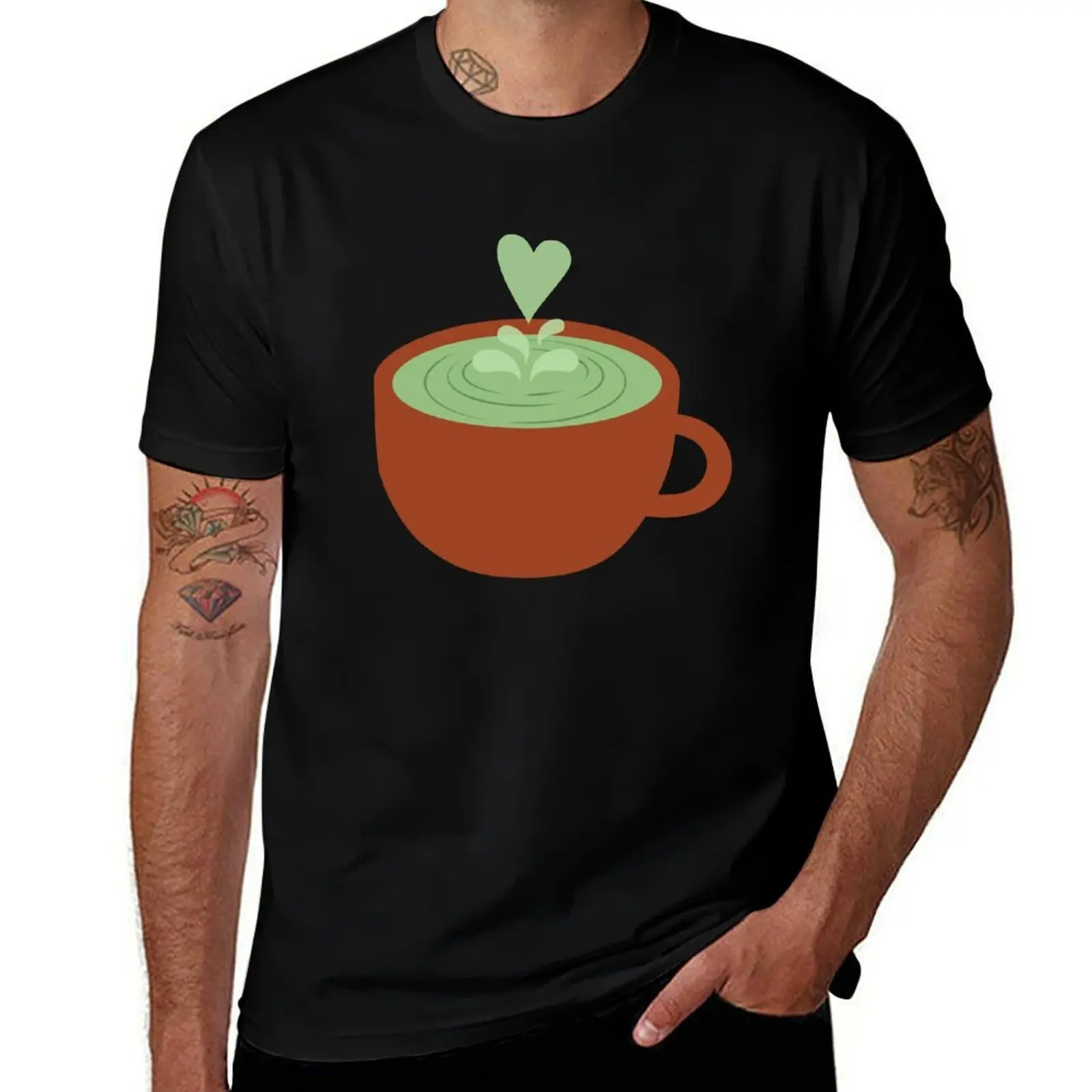 

Cute Heart Tea Cup T-Shirt anime clothes affliction shirts luxury t-shirt heavyweights mens t shirts casual stylish