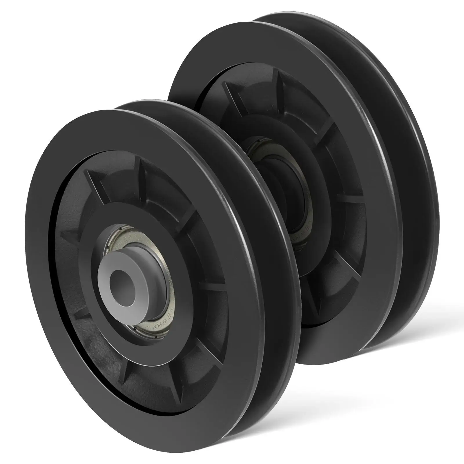 

2 Pcs Pulley Wheel Fitness Equipment Pulley Wheel For Weight Stack Accessories Nylon Bearing Gym Smooth Heavy Duty Low