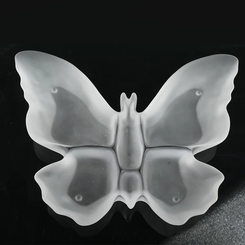 Luxury Novel Glass Butterfly Candy Home Decor Indoor Fruit Plate, Suitable for Living Room and Dining Room Gifts