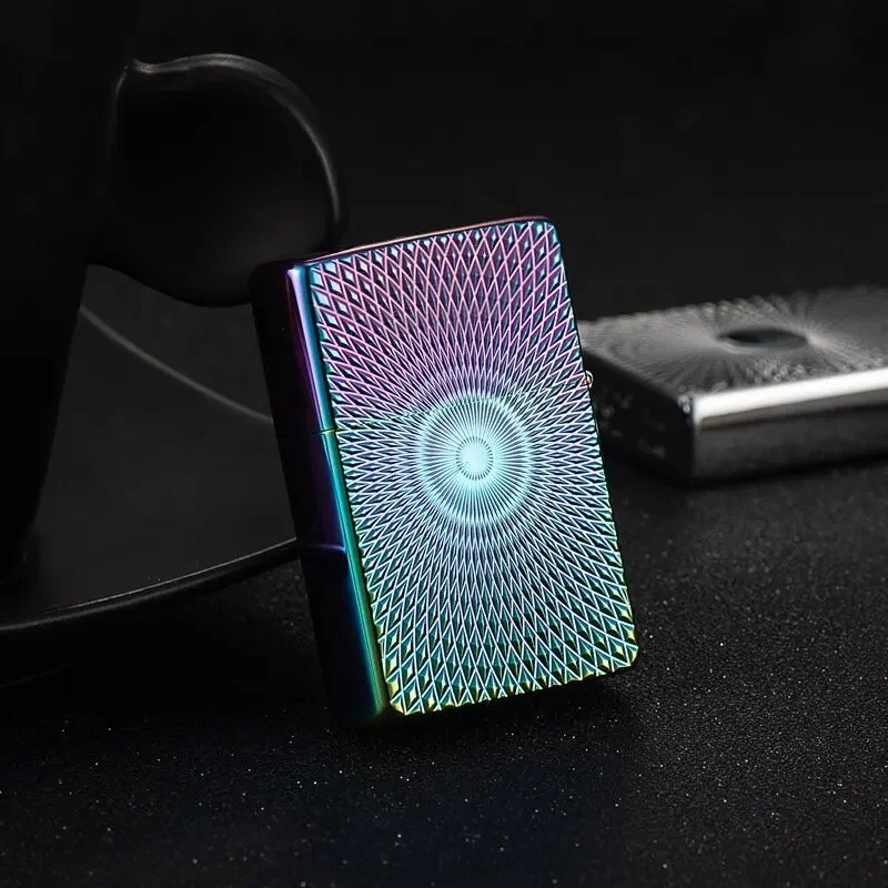 2027 ZORRO Kerosenes Lighter Windproof with Rotating White Steel Movement High-End Gift for Men Featuring Grinding Wheel