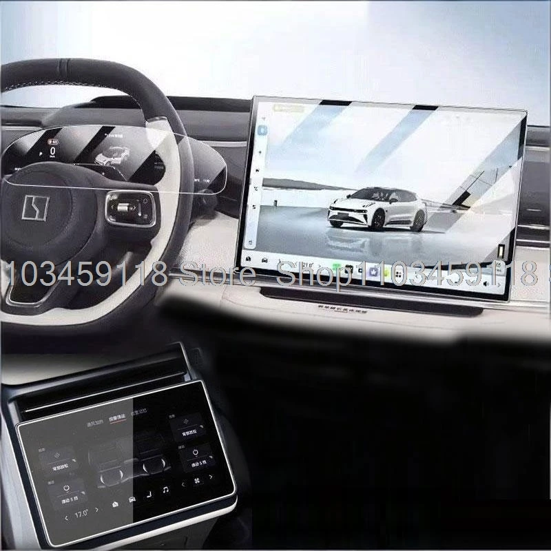 

Screen Protector Tempered Glass For ZEEKR 001 2026 13.02inch dashboard and 16inch GPS Navigation 2026 Rear air conditioning﻿﻿﻿