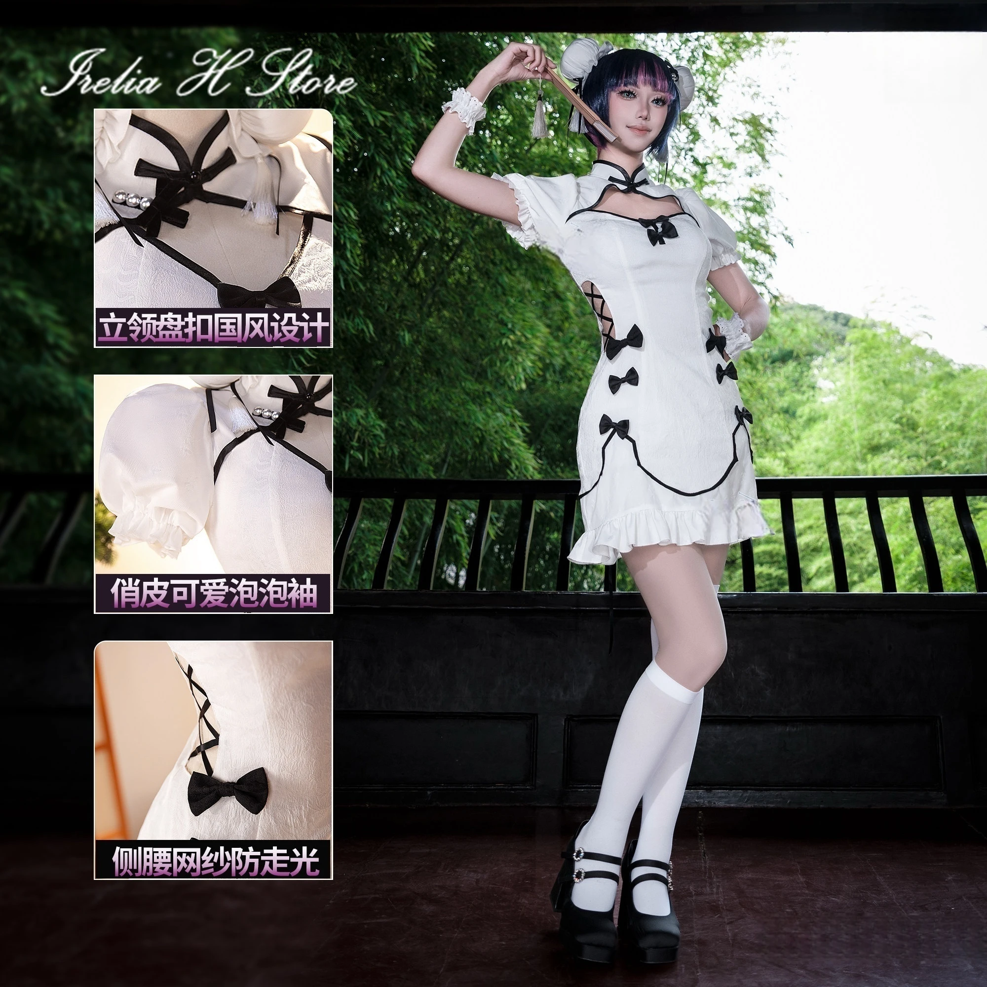 

Irelia H Store Anime c & Stocking with Garterbelt Stocking Dress cosplay costume Stocking Sexy Cheongsam Halloween Costume Women