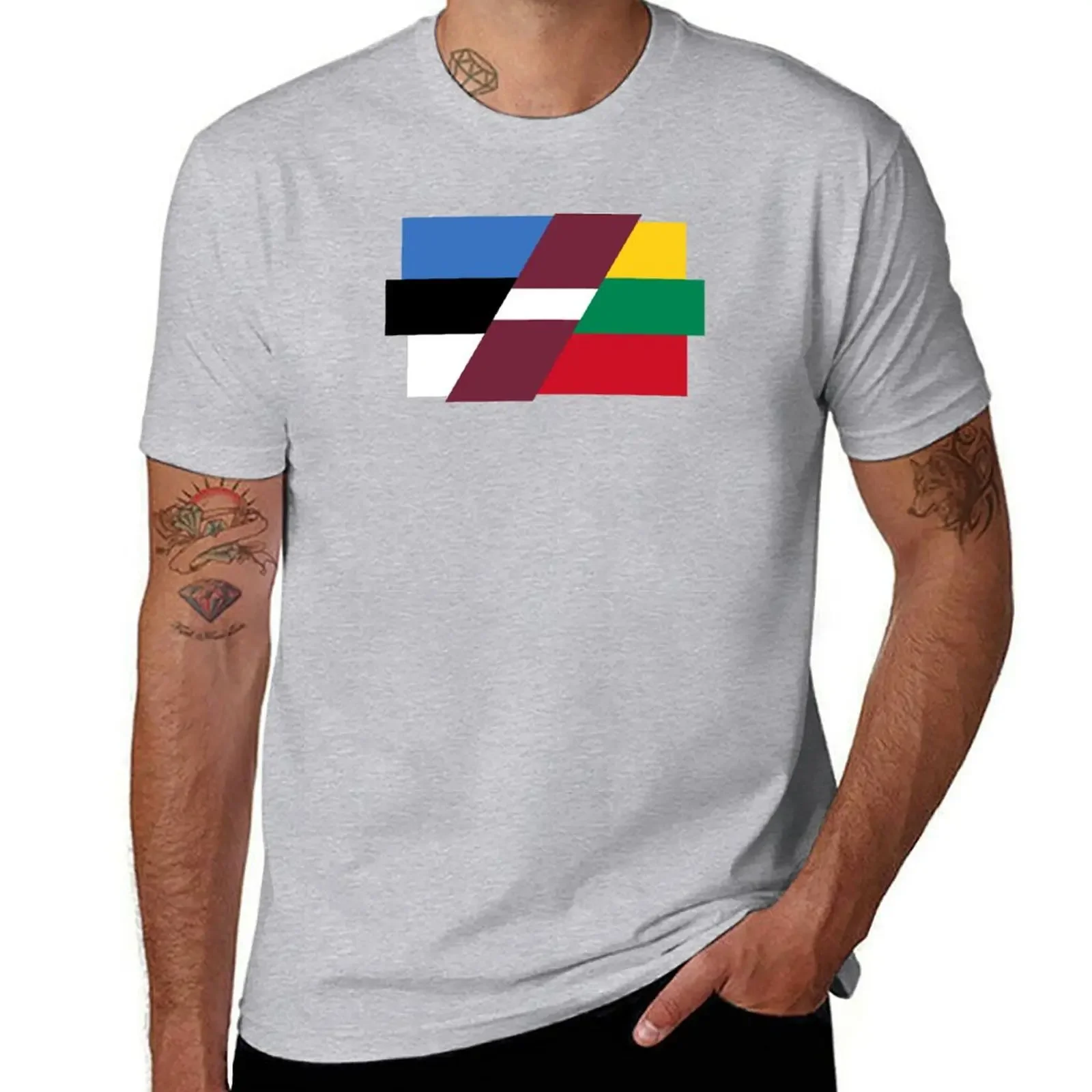 Estonia Latvia Lithuania flag integration T-Shirt Blouse animal prinfor boys tees men t shirt Summer fashion New Arrival Cotton