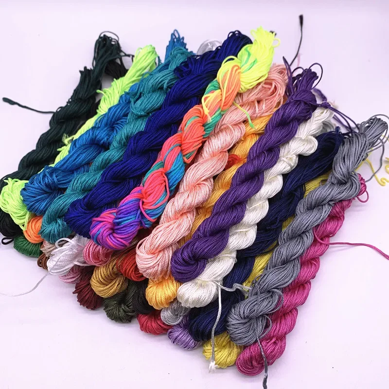 20yards/lot 1.0mm Nylon Cord Thread Chinese Knot Macrame Rattai Braided String for Jewelry Making DIY Clothing Accessories