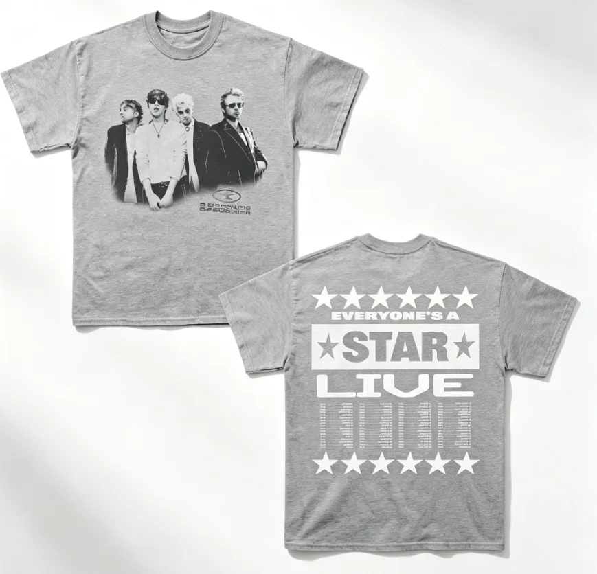 2026 Men's Oversized T Shirt Vintage Rock Band Poster Graphic Print Short Sleeve Cotton Unisex Tee