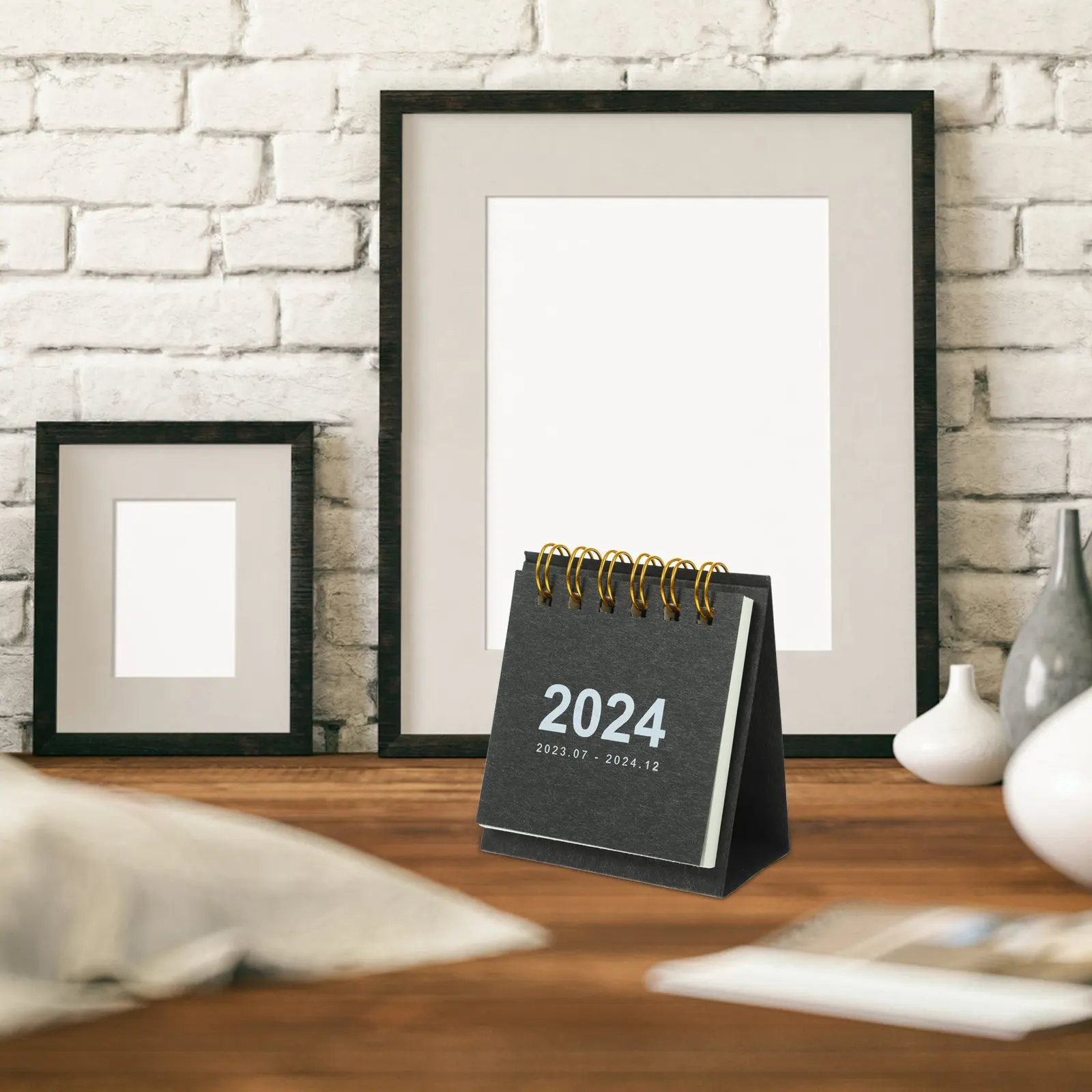 

Настольный мини-календарь на 2024 год, из плотной бумаги, ежемесячный, откидной, для дома и офиса, ежедневный органайзер для заметок и планирования