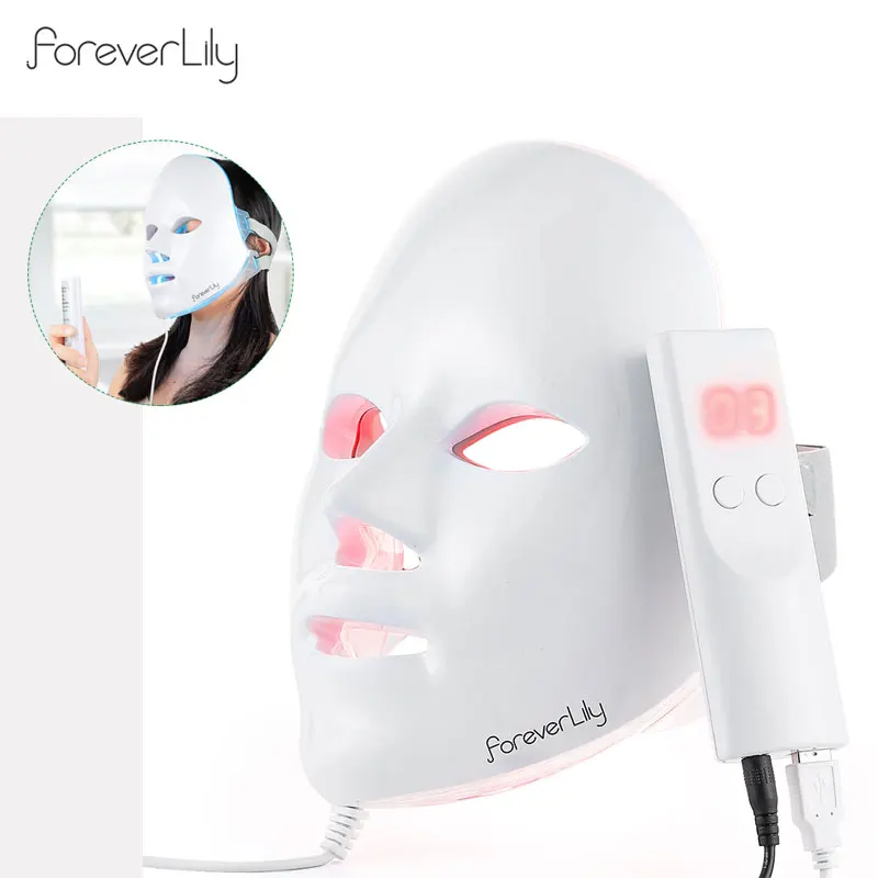 Gesichts-LED-Maske, LED-Photonen-Gesichtsmaske, 7 Farben, Licht, Schönheitsmaske, Reparatur der Hautmaschine