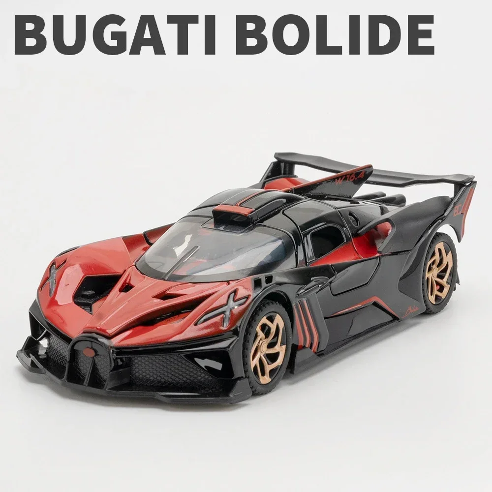 

1:32 Bugatti Bolide Supercar Alloy Cast Toy Car Model Sound and Light Children's Toy Gifts Recommended