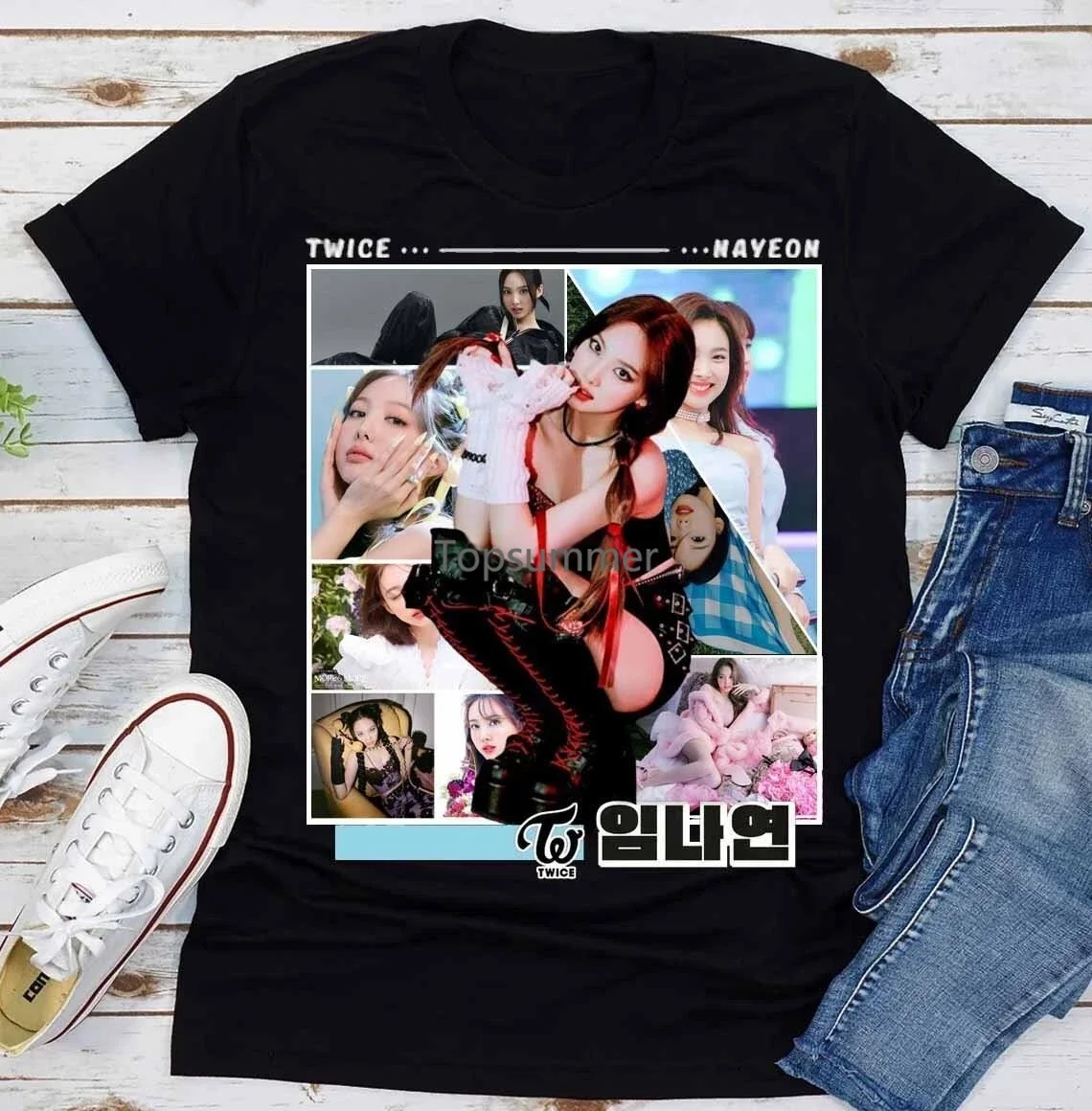 Nayeon Twice-camisetas de Estilo Vintage Kpop Unisex, camiseta de grupo coreano, camiseta de música Kpop, regalo