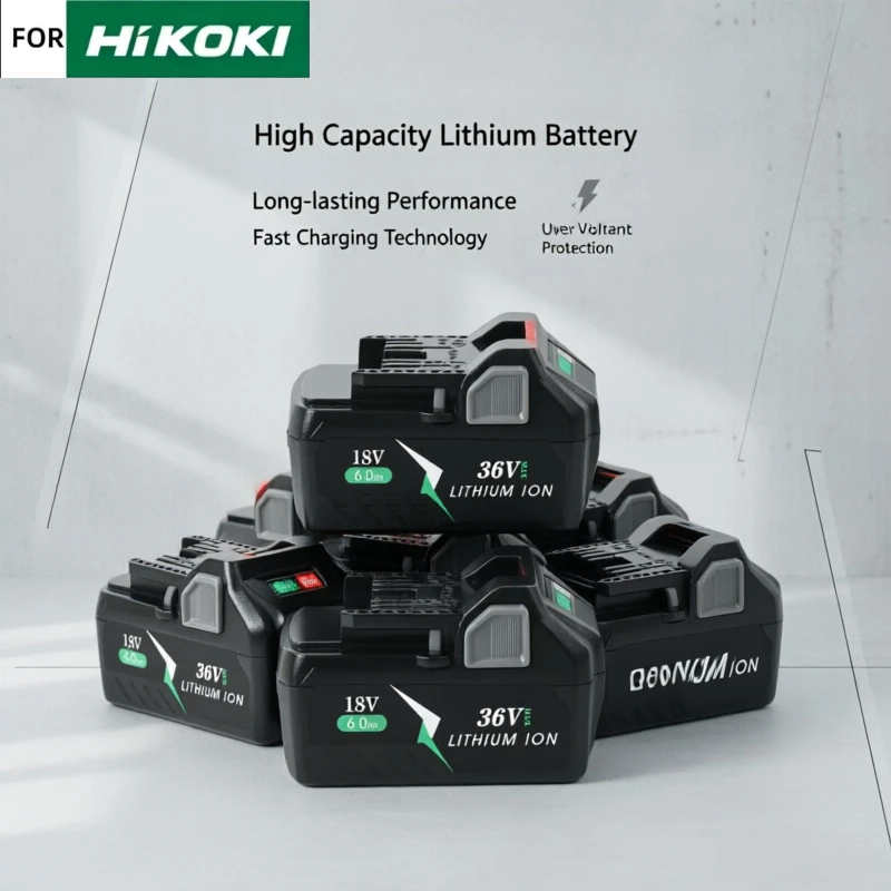 

For Hitachi HiKOKI 18V 36V 6.0Ah Lithium Battery Compatible with BSL36A18 BSL36B18 Cordless Drill Grinder Saw Power Tools.