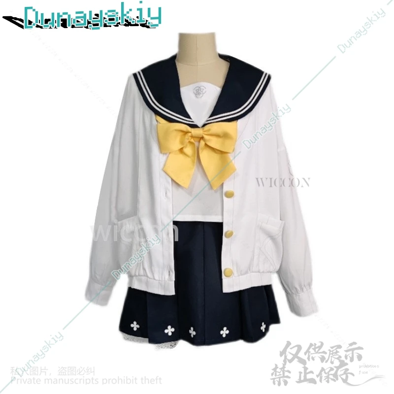 Anime Game Blue Archive Cosplay Ajitani Hifumi Vrouw Meisjes Jk Schooluniform Jurk Lolita Pruiken Voor Halloween Party Aangepast