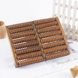 Eight rows solid wooden roller foot massager pedicure machine foot brush wooden feet meridians foot massager