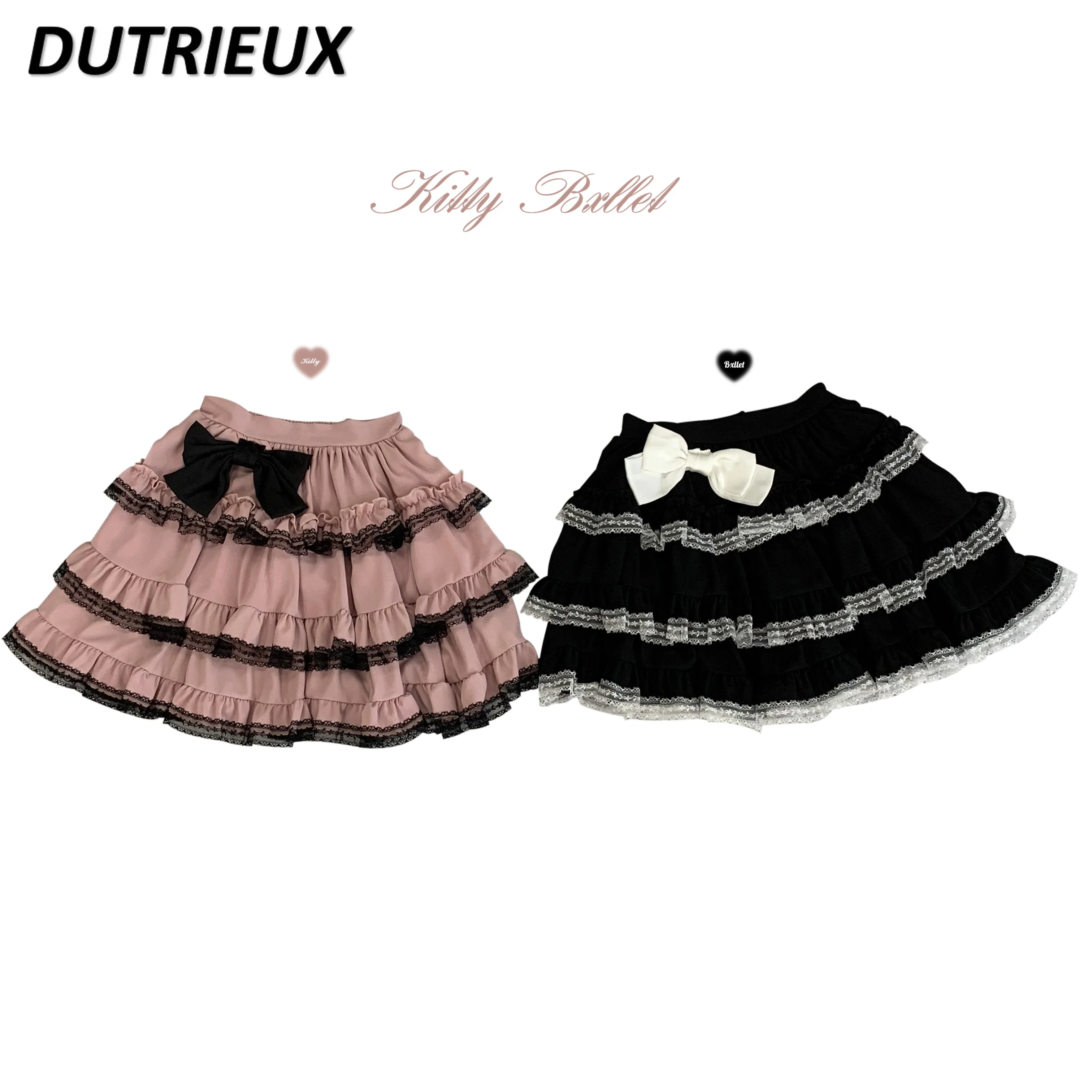 Japanese Style Casual Short Skirt Mass-produced Fashion Sweet and Cool Lace Cake Cute High Waist Skirts for Women Summer New