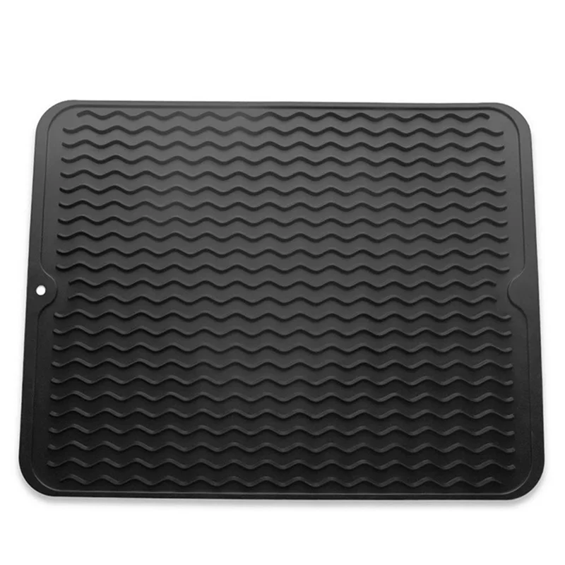 2Pcs Ilicone Drying Mat 40 x 30 cm Silicone Mat Heat Resistant Silicone Mat Non-Slip Drying Mat for Kitchen