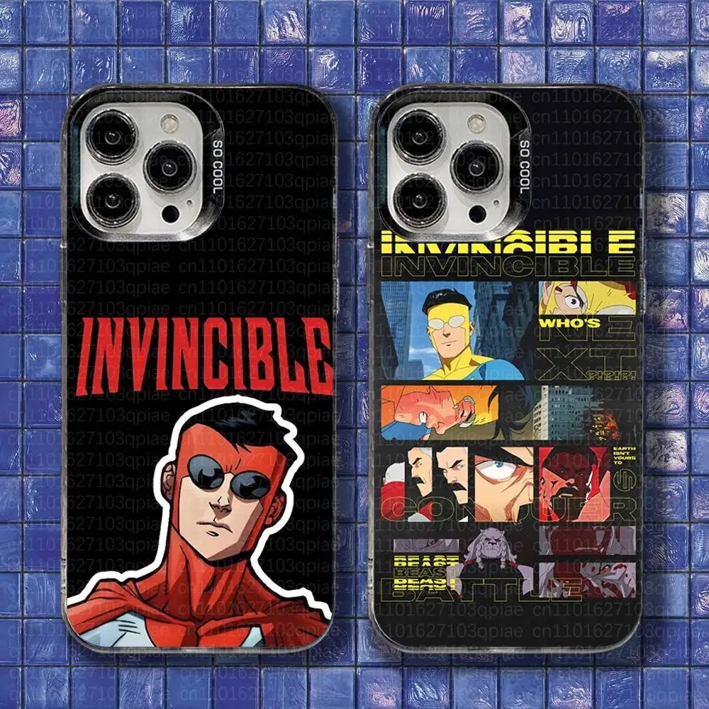 Superhero I-Invincible Phone Case For iPhone 18,17,16,15,14,13,12,11,Air,X,XR,Pro,Max,Plus IMD Silver Shell