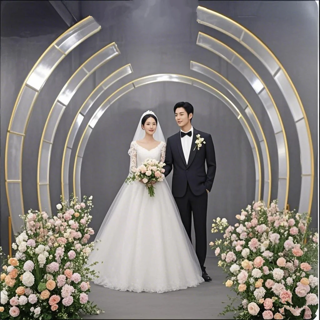 

Свадебный фон Звездный свет, Романтическое железное искусство, Солнечная доска Комбинированные арочные ворота, Украшение наружного газона, Дорога