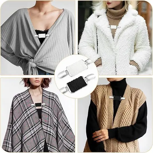 Cinch Maglione Scialle Abito Clip Indietro Cinch Abbigliamento Cinch Scialle Clip per donna