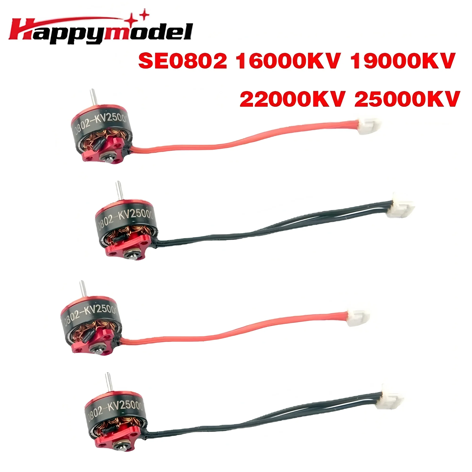 1/2/4PCS Happymodel SE0802 16000KV 19000KV 25000KV Brushless Motor 1mm Shaft 1-2S for RC Mobula6/7 Snapper7 FPV Drone