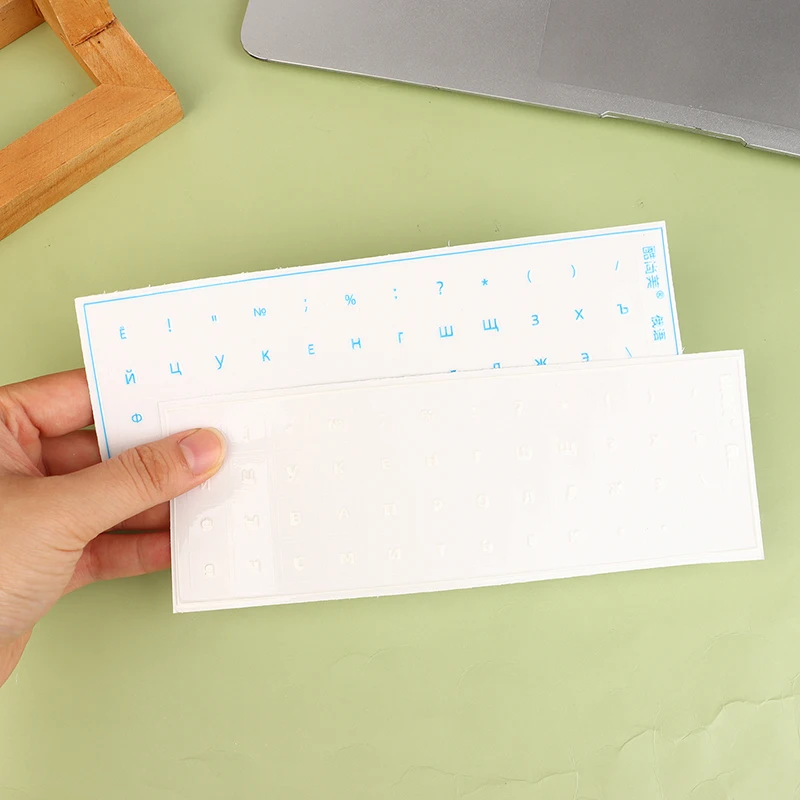 Naklejka na klawiaturę z folii ochronnej, naklejka na klawisze do laptopa, pojedyncza folia, uniwersalna naklejka z bocznym grawerem