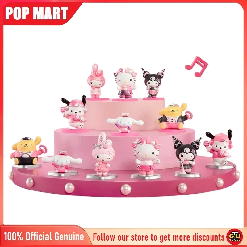 

Genuine POPMART Sanrio Characters Pink Party Series Blind Box Figures Collectible Desktop Decor Toys Cute Gift For Sanrio Fans