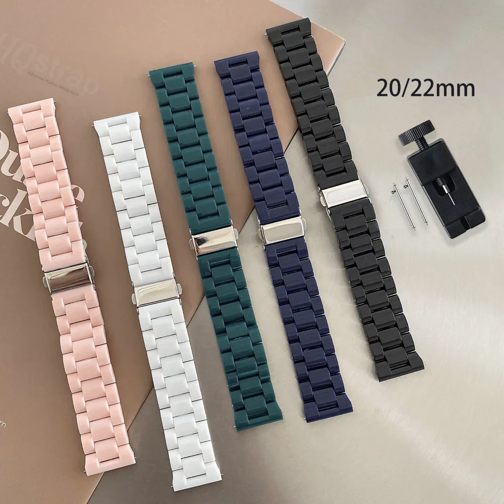 Fashion Quick Release Watch Band 22mm 20mm Universal Replacement Strap for Women Waterproof Watchband PC Bracelet Accessories