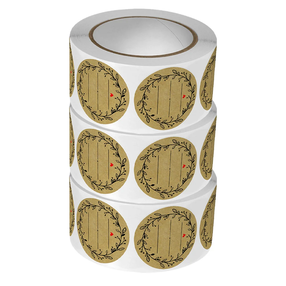 

3 Rolls Round Sealing Stickers for Mason Jars Food Containers Pantry Organization Canning Jar Labels Baking Bag Closure Writing