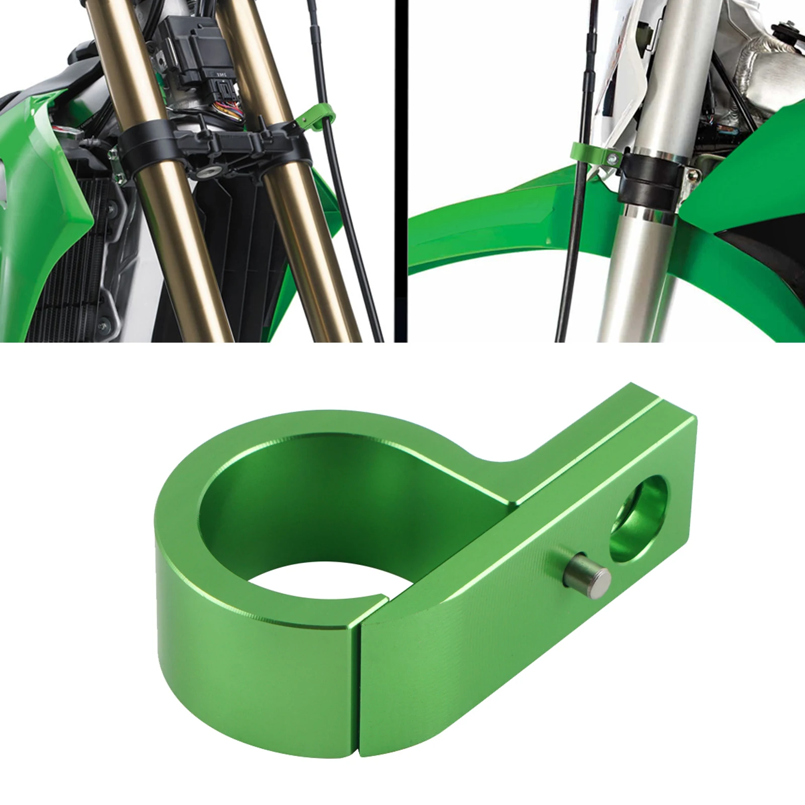 NICECNC For Kawasaki KX250F 2017-2019 KX450F 2017-2018 KX 450 2019-2021 Motocross Front Brake Hose Line Cable Clamp KXF 250 450