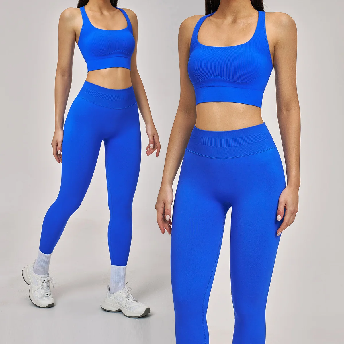 New 2PCS Yoga Suit Sports Set Seamless Gym Set Women Tracksuit Running Workout Clothes Sports Bra Leggings Suit Athletic Wear