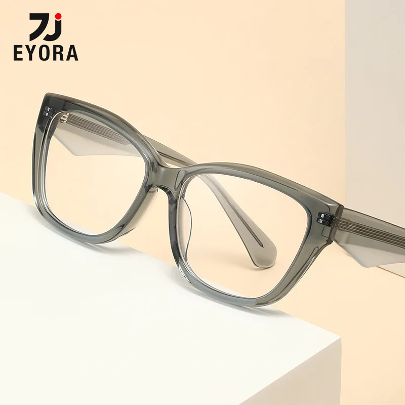 

EYORA Personalized Vintage Acetate Cat Eye Reading Glasses Anti Blue Ray Myopia and Hyperopia Photochromic Prescription Eyewear