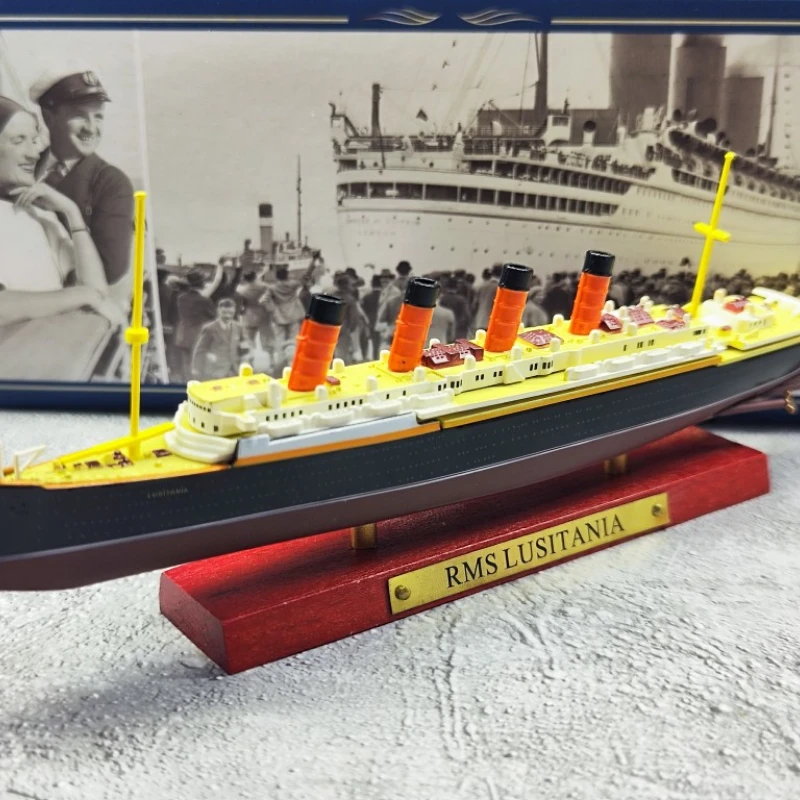 1/1250 Schip Model Lusitania Luxe Cruise Statische Legering Collectie Decoratie Model Cadeau