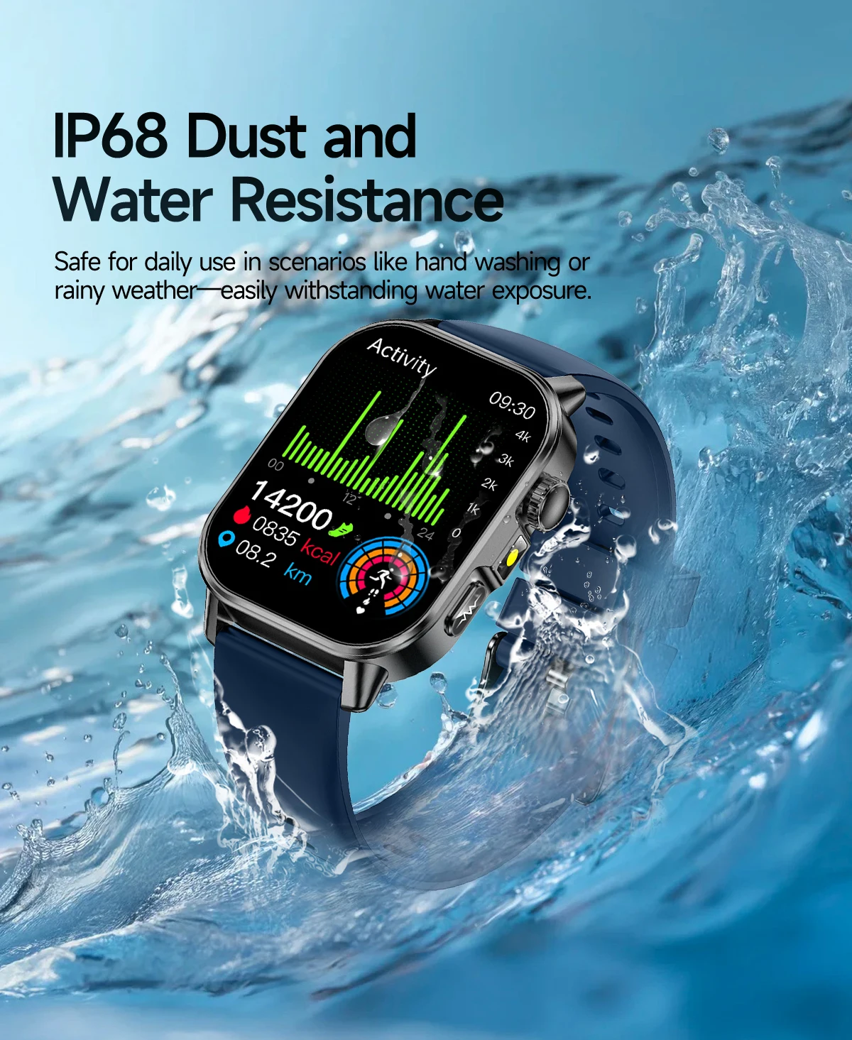 Neue Professionelle Gesundheits-Smartwatch Blutdruckmessung 2,01" AMOLED-Bildschirm Harnsäure Blutfette Taschenlampe Pflege-Smartwatch für Frauen – Detail 27