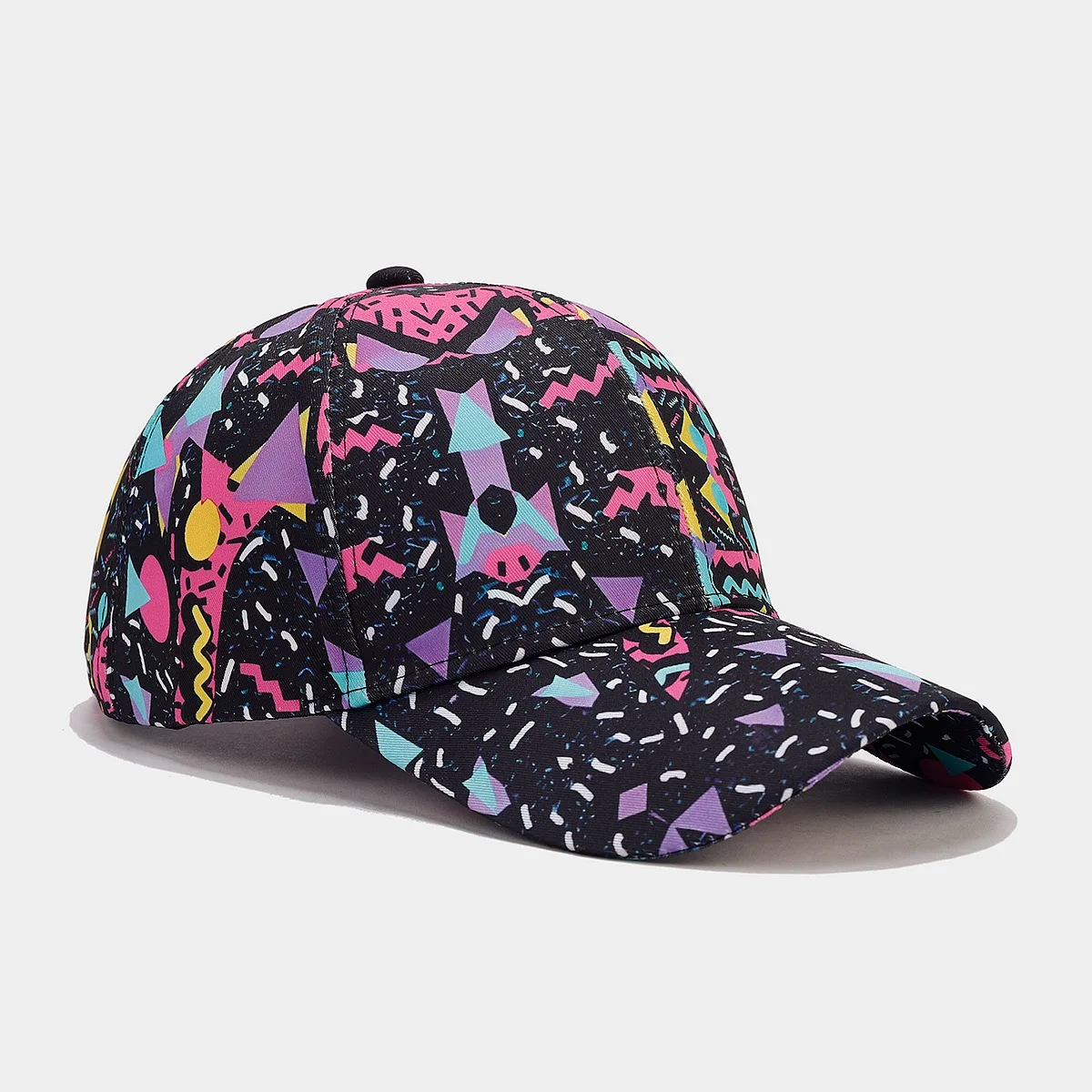 Spring/Summer Graffiti Baseball Hat Thin Retro Soft Top Duck Tongue Hat Unisex Fashion Sunshade Duck Tongue Cap