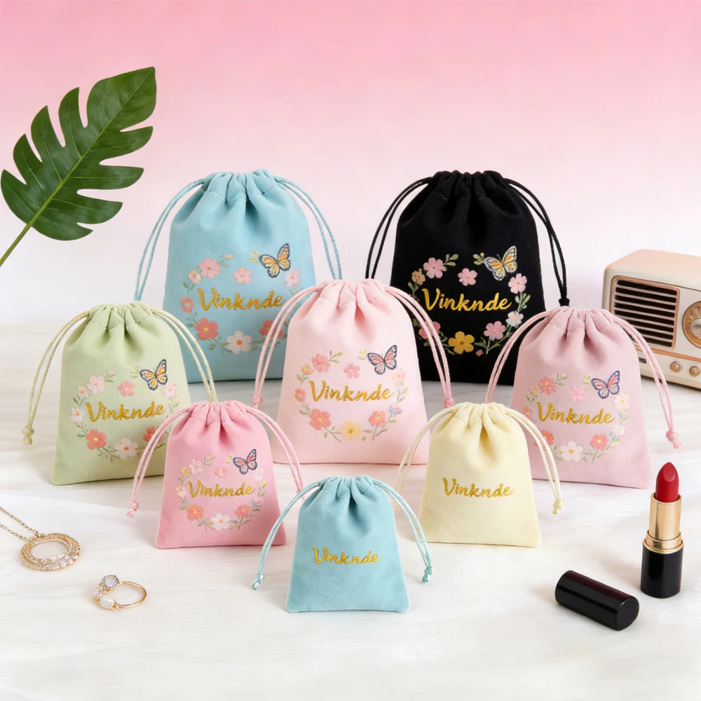 

Бархатные мешочки для упаковки ювелирных изделий 8x10 см, подарочные мешочки для свадебных и праздничных мероприятий, мешочки на шнурке для конфет, парфюмерии, косметики, органайзер для колец