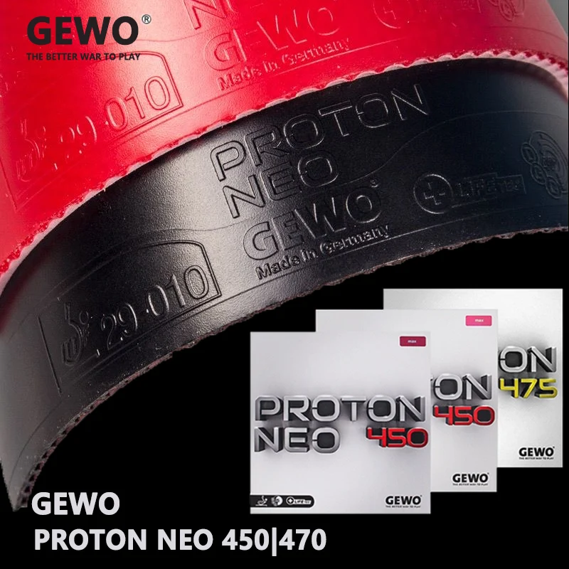 

Original GEWO PROTON NEO 450/470 Table Tennis Rubber Non-sticky Tense Ping Pong Rubber Sheet with Pre-tuned High Dense Sponge