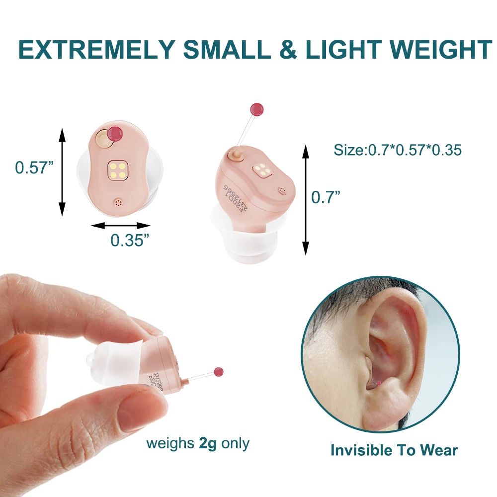Deep Canal 16-Channel Digital Hearing Aid F23D3 Sound Amplifier Double layer earplugs Noise reduction For Elderly