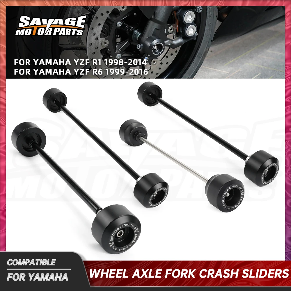 

R6 R1 Wheel Axle Fork Crash Sliders For Yamaha YZF-R1 YZF-R6 Motorcycle Accessories Rear Front Wheel Hub Anti-Collision Block