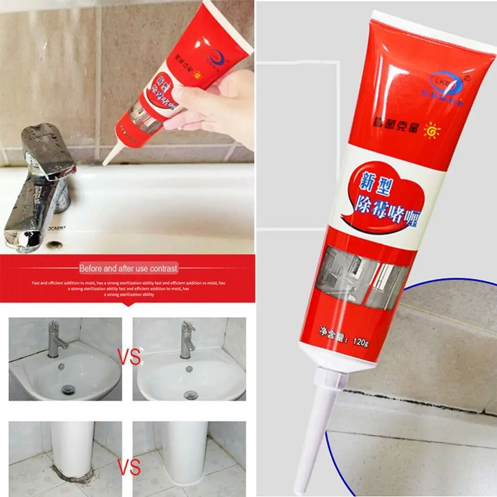 

120g Chemical Cleaner Caulk Gel Mold Ceramic Removal Ceramic Tile Pool Wall Mold Toilet Stain Remover Mold Mildew Cleaner