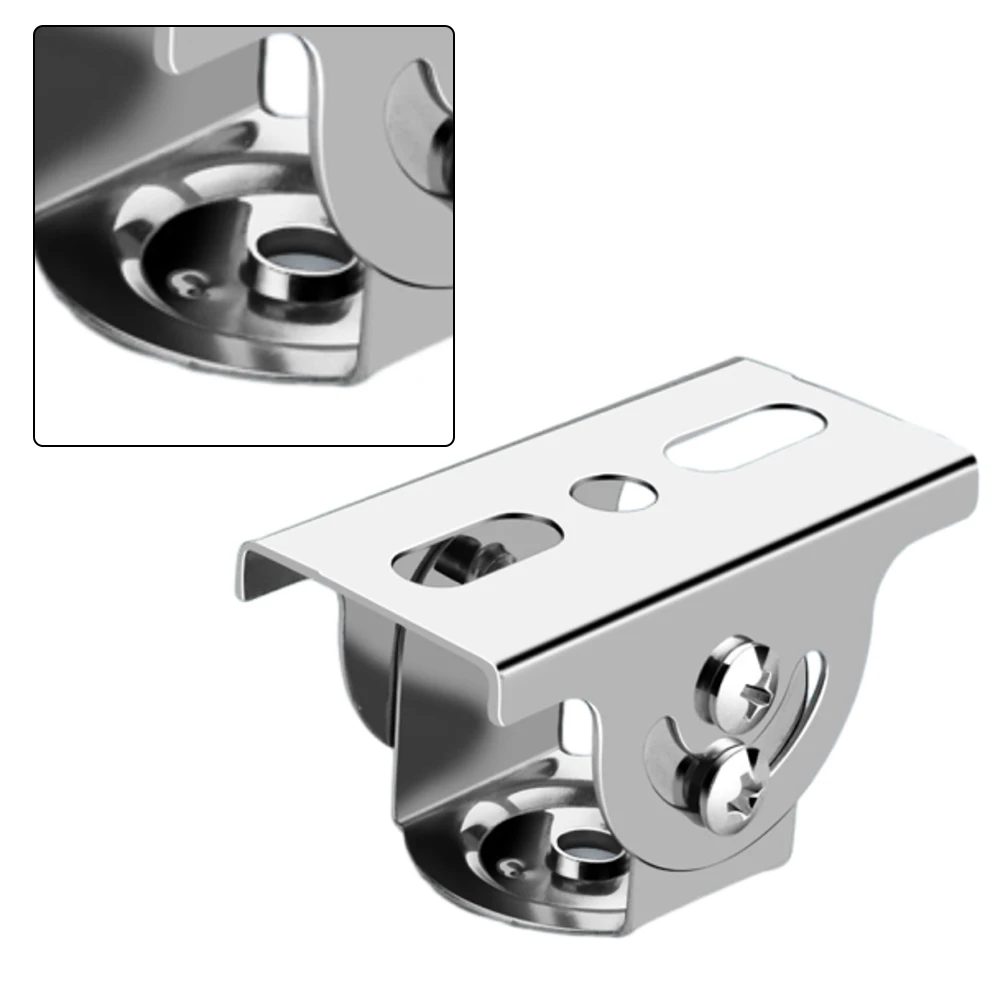 Stainless Steel Pole Monitoring Bracket Hook Bracket High Compatibility Hole Design Thickened Reinforced Steel Plate