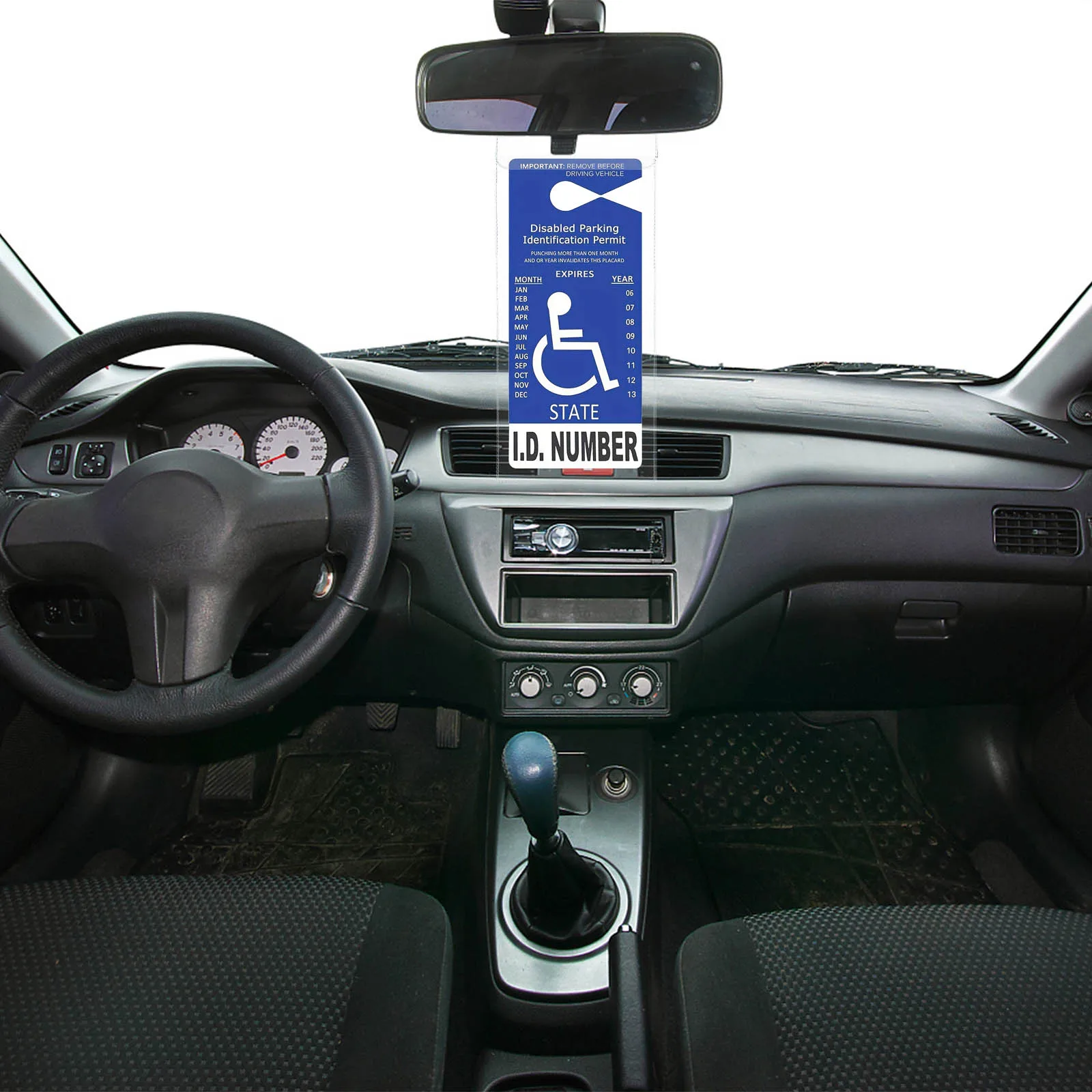 

2pcs PVC Disabled Parking Permit Holder Large Capacity Hook Design Car Display Case Storage Bag for Handicap Placard Sign