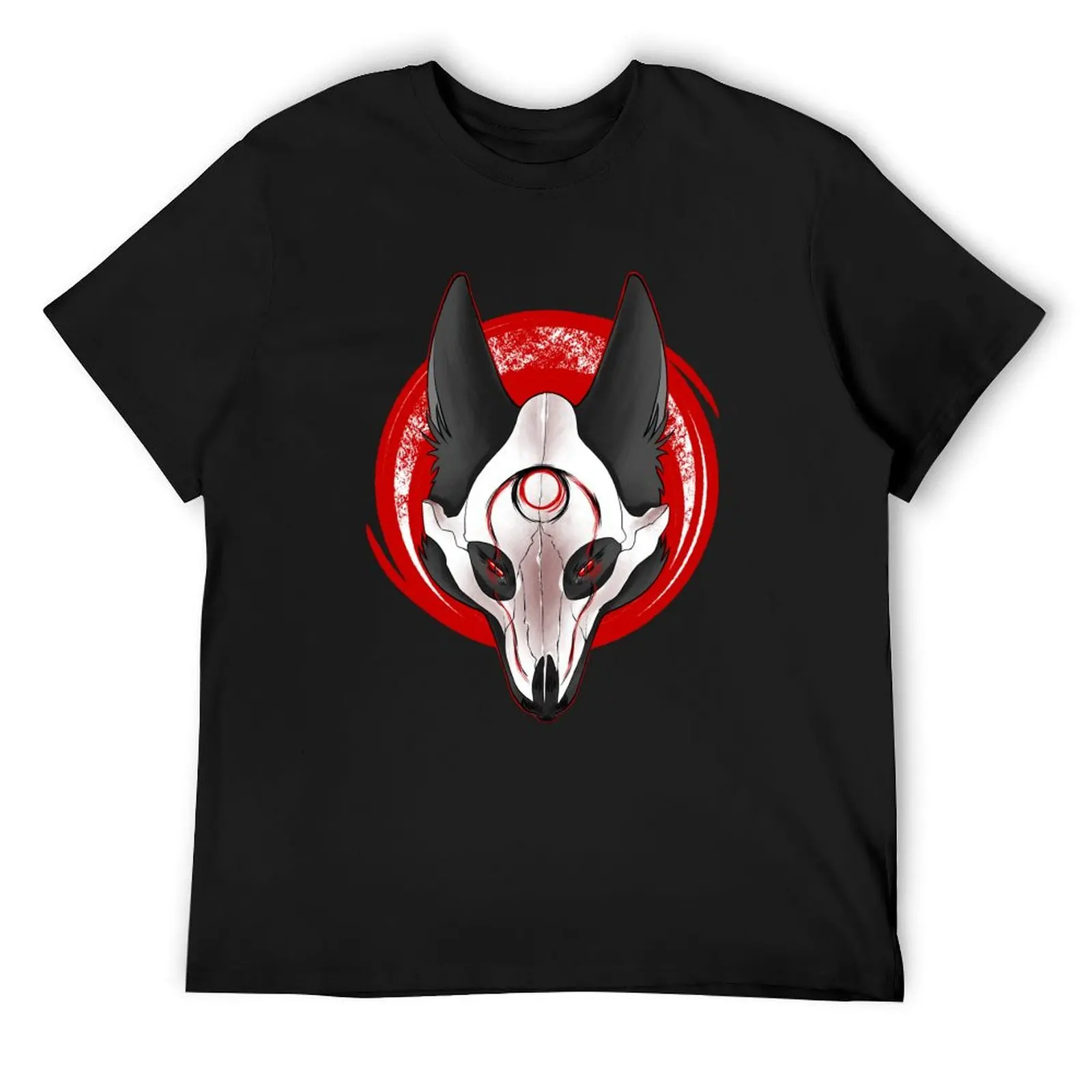 Wolf Grimm Head T-Shirt anime figures plain oversizeds funny t shirts for men