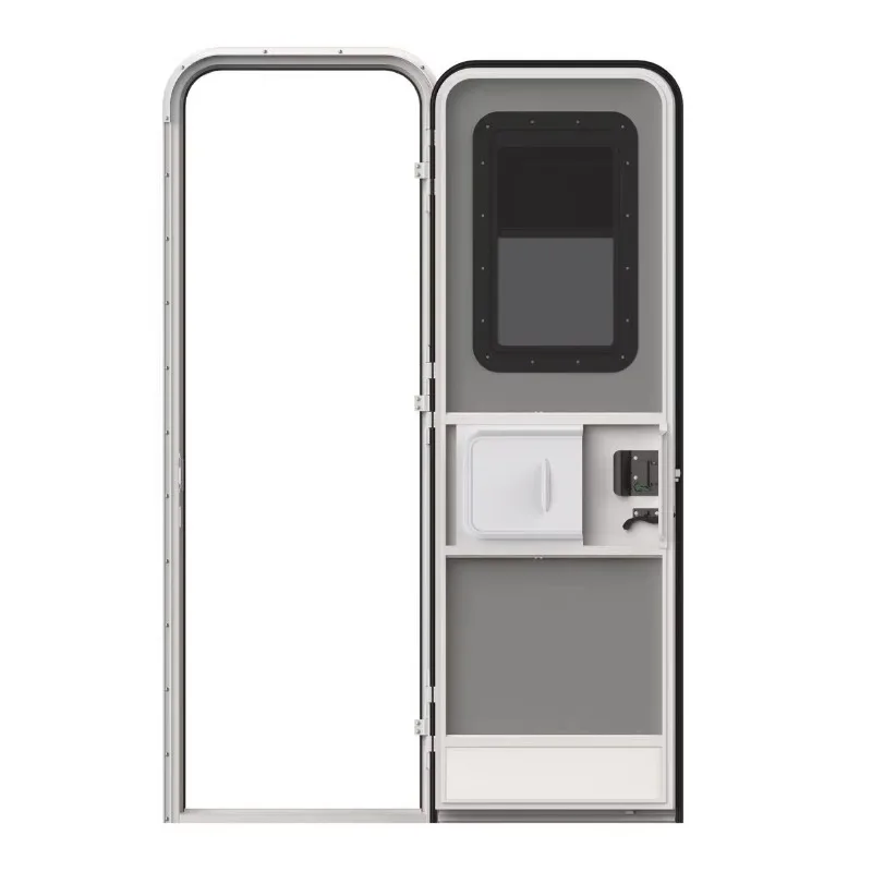 Caravan Accessories 597x1816mm Aluminum Profile RV Entry Door Camper Trailer Door with Blind and Tempered Glass Window