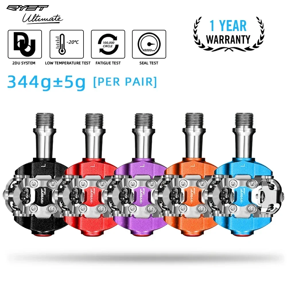 

NEW RYET MTB Pedal SPD Clipless Ultralight Mountain Bike Pedals Bicycle Dual Platform Footboard Clipless Cycling Bike Parts