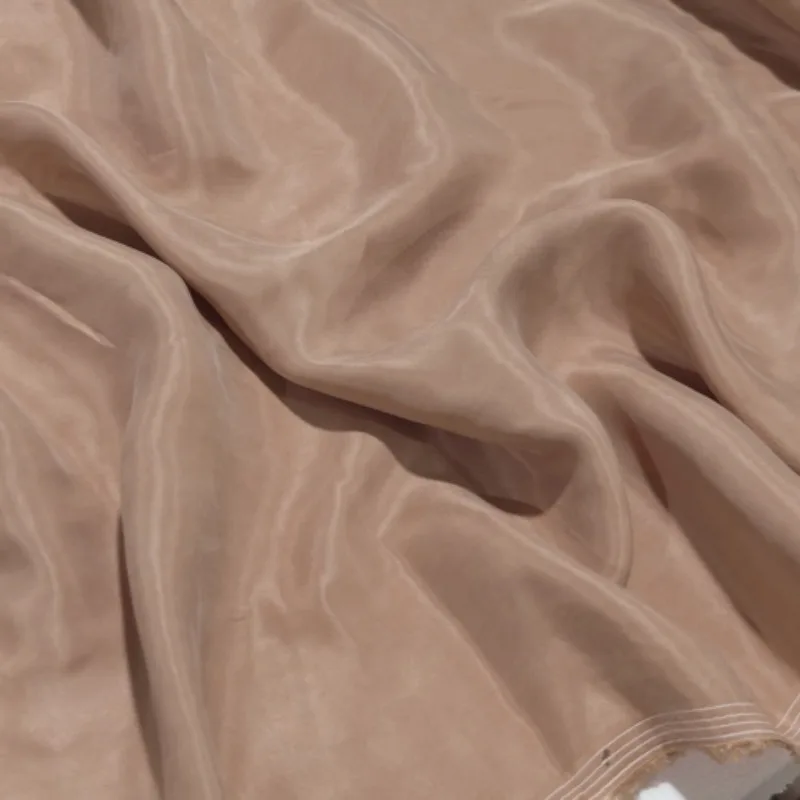 170g Sand Washed Copper Ammonia Silk Clothing Rayon Blend Fabric By Mter Dress Cheongsam Material Retro Style Draped Wholesale