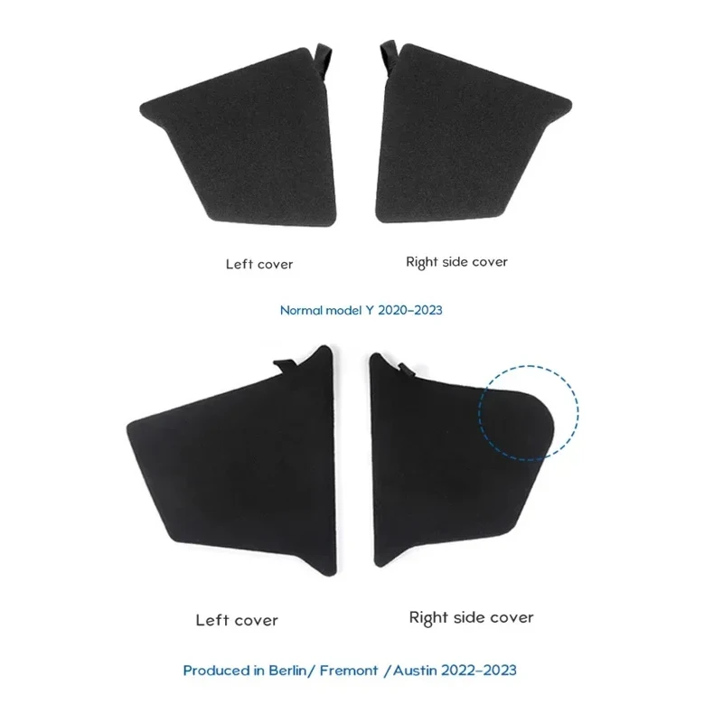 غطاء صندوق السيارة الخلفي لطراز تسلا Y صندوق تخزين جانبي أغطية منظم يربك الفانيلا الجلد المدبوغ توافدوا قبعات اكسسوارات السيارات الداخلية