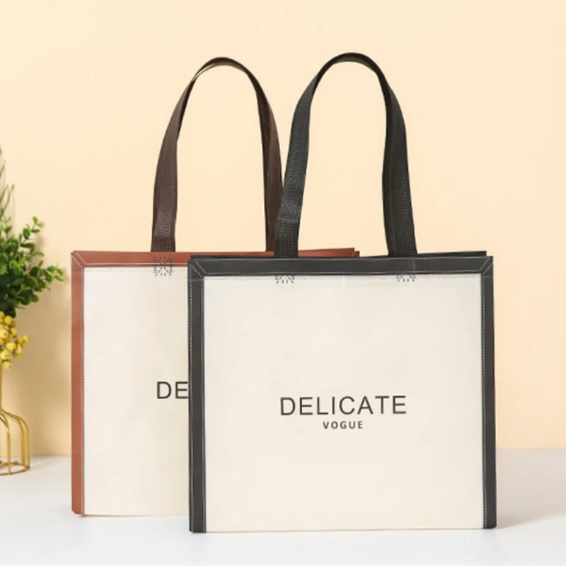 StoBag 50pcs borse per la spesa in tessuto Non tessuto all\'ingrosso Tote tessuto portatile confezione regalo sacchetto riutilizzabile Logo