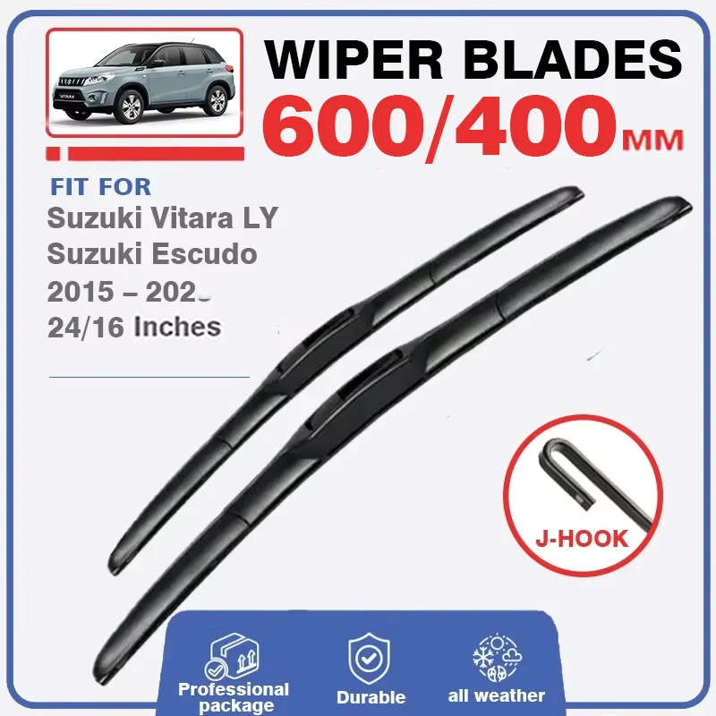 Front Rear Wiper Blades Set For Suzuki Vitara LY MK4 For Suzuki Escudo 2015 - 2023 Windshield Windscreen Window 24\