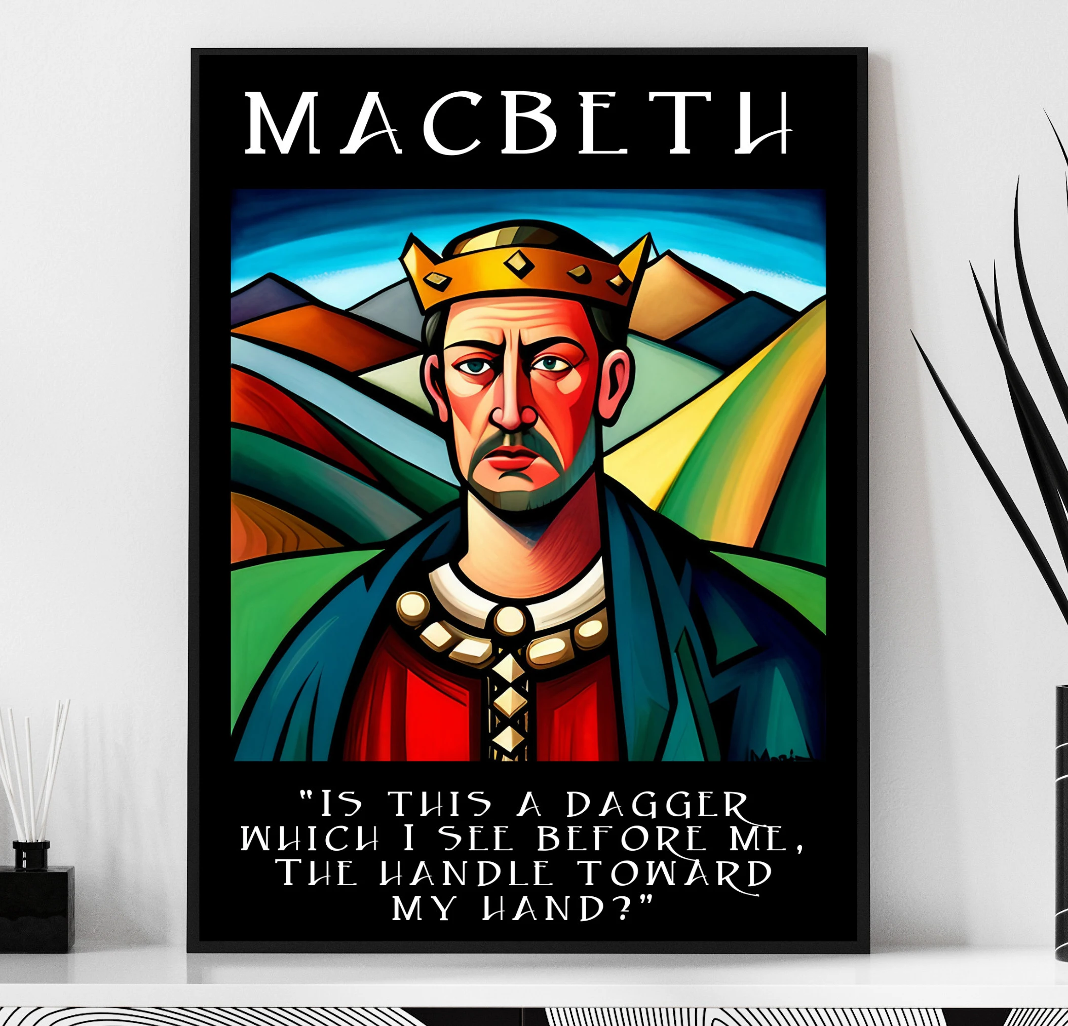 Macbeth Characters Lady Macbeth Banquo Malcolm Shakespeare Literature Canvas Painting Home Room Decor Cuadros