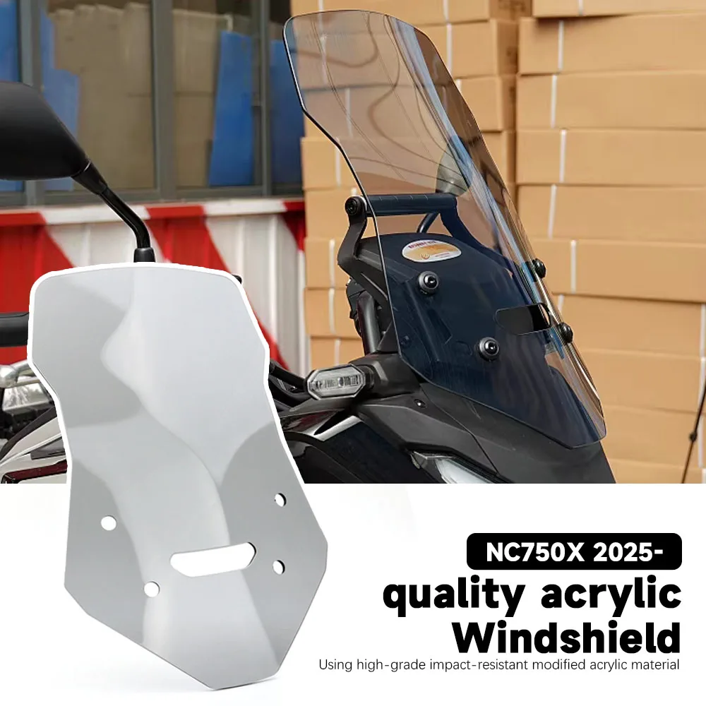 

For HONDA NC750X NC 750X 2025 2026 Motorcycle Accessories Front Windshield Height Increasing Windshield Deflector