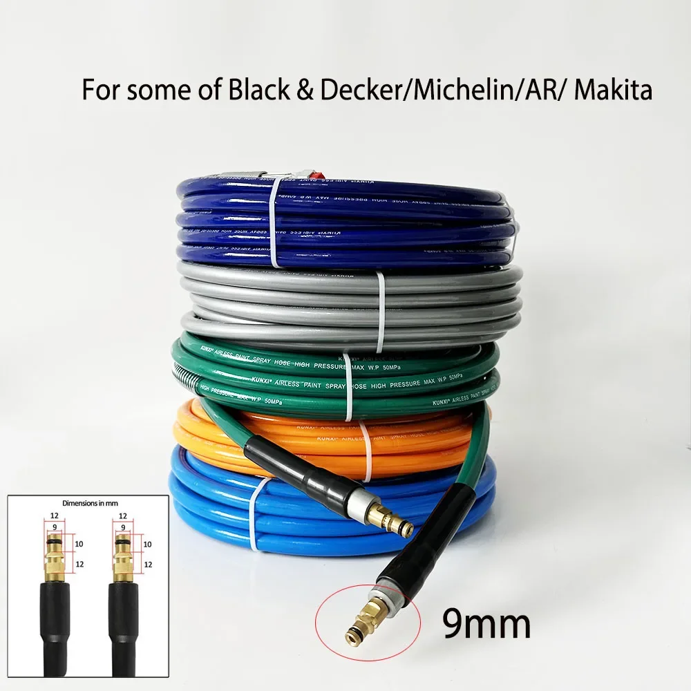 0.5-40M For some of Black & Decker/Michelin/AR/ Makita Two Layer Fiber Weaving High-pressure Airless Spraying Car Washer Hose